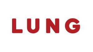 LUNG-logo-1280x720 The logo for LUNG, the word Lung in bold red letters against a white background