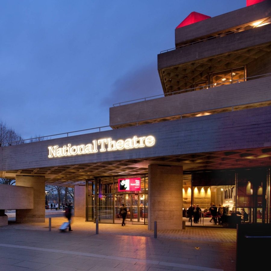 National Theatre entrance at dusk National Theatre entrance at dusk